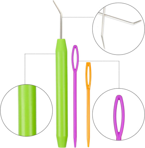 36 Pieces Loom Knit Hook Set Crochet Knitting Loom Hooks with Plastic Needles Large Eye Sewing Tool for Knifty Knitting Knitter Crafts...