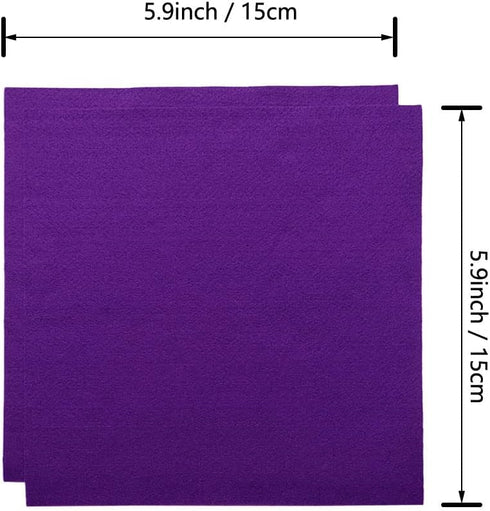 Jtnohx Soft Felt Fabric, Flexible Craft Felt for Toy Handwork, 1.4mm Thick 6"x6" Felt Sheets for DIY and Sewing Projects (Purple)...