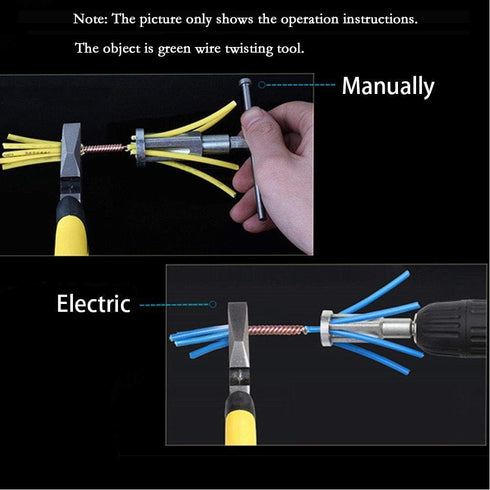Wire Twisting Tool, Auto Manual Wire Stripper and Twister, Twist Wire Tool for Power Drill Drivers, Power Tool Accessories Simultaneously Strippin...