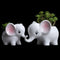 Ogrmar 2PCS Elephant Plant Window Boxes Cute Elephant Flower Pot/Modern White Ceramic Succulent Planter Pots/Tiny Flower Plant Containers Animal D...