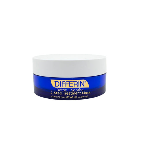 Differin Clay Face Mask, Detox and Soothe 2 Step Treatment Clay Mask by the makers of Differin Gel, Gentle Skin Care for Acne Prone Sensitive Skin...