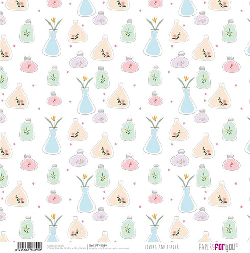 Papers For You - Scrapbooking and Craft Paper Kit | "Loving and Tender" Collection | Includes 10 Double Sided Papers with Different Designs | Size...