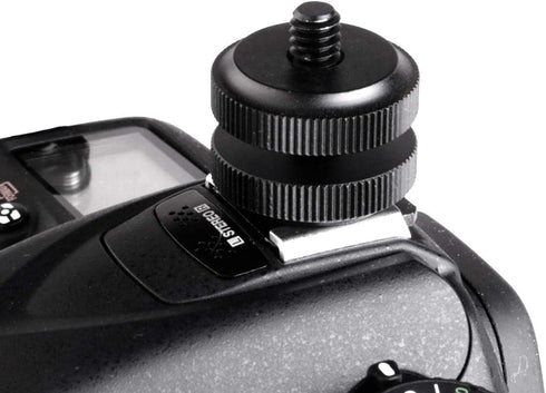 Fotasy 5 Packs Hot Shoe to 1/4 Adapter, Black, Portable Electronic Device Mount, Compatible with Canon, Nikon, Sony, Fujifilm DSLR Cameras...