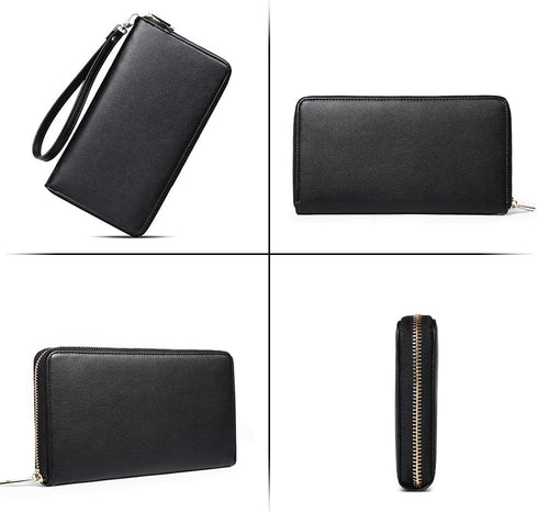 CLUCI Womens Wallet RFID Bifold Wristlet Large...