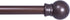 Kenney 7/16” Fiona Café Window Curtain Rod, Chocolate, 48-84”...