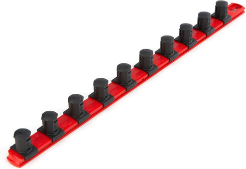 TEKTON 3/4 Inch Drive x 18 Inch Socket Rail, 10 Clips (Red) | OSR33110...