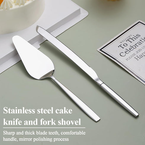 Wedding Cake Knife and Server Set, Cake Cutte Pie Server for Everyday, Wedding and Birthdays, Dishwasher Safe...