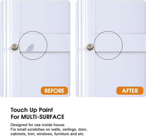 NADAMOO Multi Surface Touch Up Paint White, Interior House Appliance Paint Repair Marker for Wall, Ceiling, Cabinet, Door, Furniture, Windows, Shu...