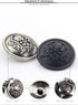 12Pcs Metal Buttons Domineering Skull Buttons Casual Suit Windbreaker Casual 25mm Button (Antique Silver)...