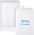 20 Pack Catalog Envelopes Self Seal, 9 x 12 Inches Catalog Mailing Envelopes, White Manila Envelopes for Mailing, Organize, Storage, Home, Office...