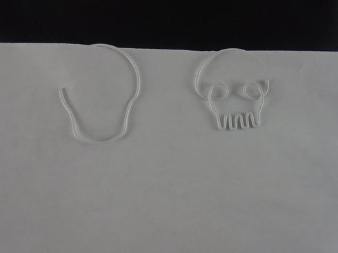 100 Count Skull Head Skeleton Shaped Paper Clips Great for Paper Clip Collectors or Office Gift - Comes in Round Tin with Lid and Gift Box (White)...