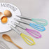 4 Pack Colorful Mini Silicone Kitchen Whisks with Stainless Steel Handles for Milk Egg Blending Stirring Whisking and Beating(4 Colors,6 Inches)...