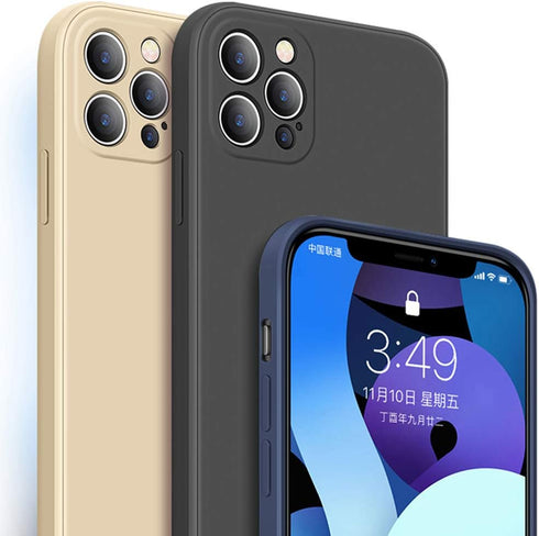 Liquid Silicone Case Compatible with iPhone 12 Pro Max 6.7 Inch, Slim Soft Comfortable Grip Anti Scratch Gel Rubber with Microfiber Liner Shockpro...