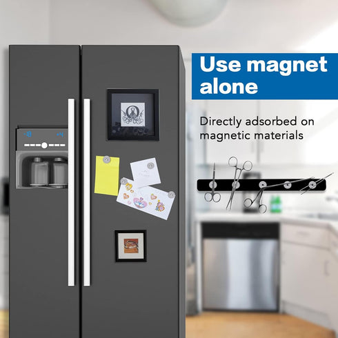 LOVIMAG Small Magnets, Neodymium Magnets Strong with Countersunk Hole Matching Screws, 70 Pack Refrigerator Magnets for Whiteboard, Tool Room, Sci...