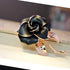 Rose Gold Flower Brooch Black White Rose Petals Brooches & Pins for Women...