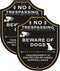 2 Pack Beware of Dog Signs for Fence, 9.6 x 7.7 inches, No Trespassing This Property is Protected by Video Surveillance Sign, Rust-Free/Fade Resis...