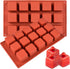 2 Pack Square Silicone Mold, Candy Chocolate Mousse Cake Baking Mold Dessert Molds for Soap,Ice cream,Truffle,Brownie...