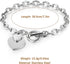 HZMAN Stainless Steel Silver/Rose/18k Gold Plated Zircon Heart Bracelet for Women Girls Romantic Gift Toggle Clasp Link Bracelets...