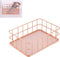 Iron Storage Basket Makeup Small Things Organizer Storage Holder Desktop Decor Iron Box Rose Gold 4 Size(C)...