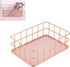 Iron Storage Basket Makeup Small Things Organizer Storage Holder Desktop Decor Iron Box Rose Gold 4 Size(C)...