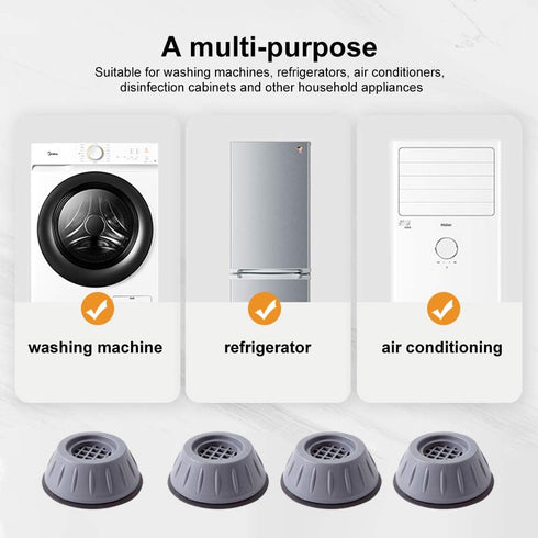MWELLEWM Shock and Noise Cancelling Washing Machine Support, Plastic Noise Reducing Anti Slip Anti Vibration Rubber Washing Machine Feet Pads, Ant...