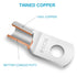 132 PCS Battery Terminal Connectors, 4 6 8 10 Gauge Wire Connectors, Battery Terminals, Tinned Cable Ends, Copper Wire Lugs for 4 6 8 10 AWG, Ring...