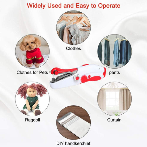 Handheld Sewing Machine, Mini Portable Electric Sewing Machine for Beginners Adult, Easy to Use and Fast Stitch Suitable for Clothes,Fabrics, Cuta...