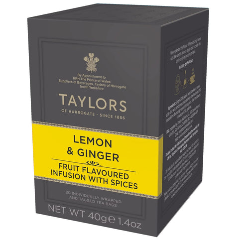 Taylors of Harrogate Lemon & Ginger Herbal Tea, 20 Count...