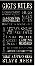 My Word! Gigi's Rules Decorative Sign,Black...