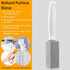 2 Pack Toilet Cleaner Hard Water Build up Remover with Ergonomic Handle, Toilet Bowl Stain Ring Remover, Pumice Cleaning Stone with Handle for Kit...