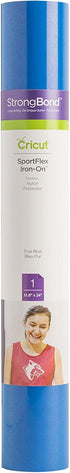 Cricut 2004435 SportFlex Iron On Vinyl, DIY Supplies, 11.8” x 24” HTV Roll - True Blue...
