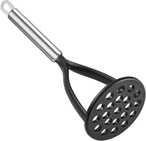 TENTA KITCHEN Good Grips Nylon Potato Solid Masher Ricer Press Blender Crusher for Non-Stick Cookware With Heat Resistant Stay Cool Stainless Stee...