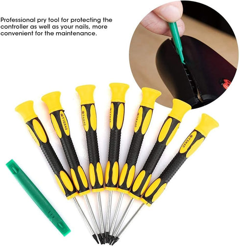 Repair Tool Kit for PS4, Mini 8 in 1 Multifunction PS4 Game Machine Disassembly Precision Screwdriver Set for Switch Game Consoles with 1 x T10H 1...