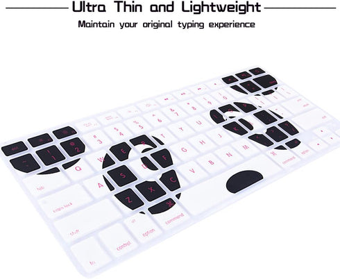 HRH Silicone Keyboard Cover Skin for MacBook Air 13,for Macbook Pro 13/15/17 (with or w/out Retina Display, 2015 or Older Version)&for iMac Older,...
