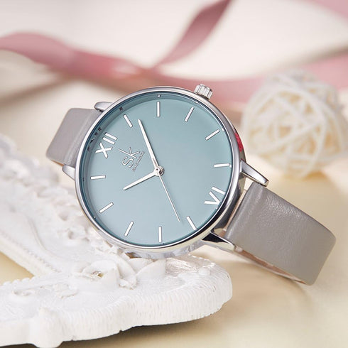 SHENGKE Women Watches Leather Band Luxury Quartz Watches Girls Ladies Wristwatch Relogio Feminino...