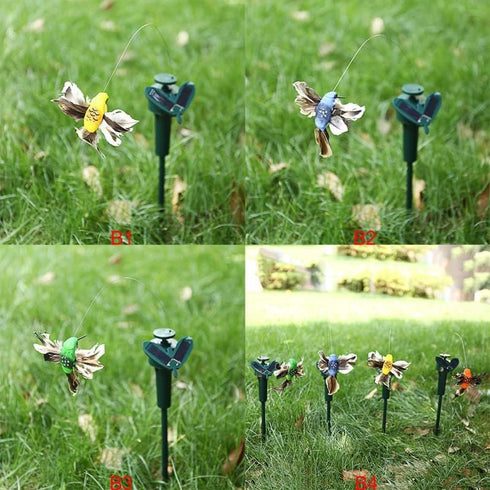 Hummingbird Flying Simulation for Garden Decoration, Window Decoration, Yards Decoration, Powered by Solar Panel (Sunflower)...