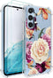 Osophter for Samsung Galaxy A54 5G Case: Girls Women Flower Floral with Screen Protector Shock-Absorption Flexible TPU Rubber Phone Cover for Sams...