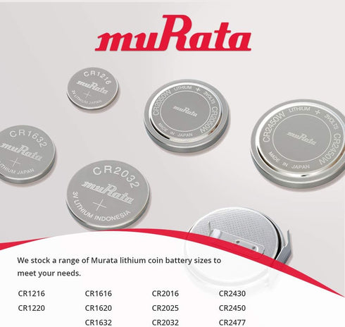 Murata CR1220 Battery DL1220 ECR1220 3V Lithium Coin Cell (25 Batteries)...