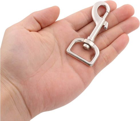 BIKICOCO Swivel Bolt Snap, Trigger Hook Clips Lobster Claw Clasp, 1'' D-Ring Ended, for Pet Leash, Key Chains...
