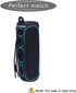 LTGEM Silicone Carrying Travel Case for JBL FLIP 5 Waterproof Portable Bluetooth Speaker with Extra Carabiner - Black......