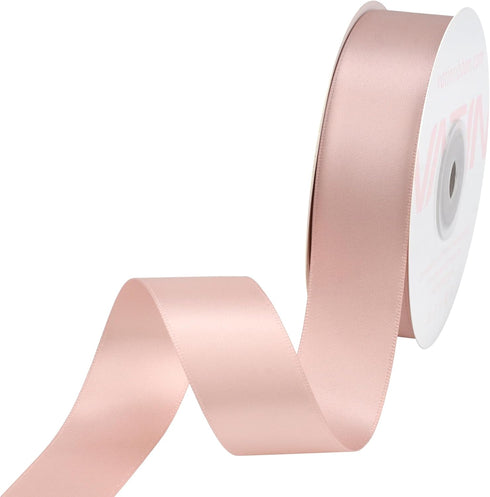 VATIN Double Face Antique Mauve Satin Ribbon 1" Continuous 25 Yards,Antique Mauve Polyester Fabric Ribbon use for Bows Bouquet, Gift Wrapping, Flo...