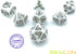 BESCON DARK ELVES Glowing Dice Set (7 piece), Oversized GLOW in DARK Carved Role Playing Games RPG Dice Set...