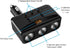 LIHAN 3 Socket Cigarette Lighter Adapter, Car Charger Plug Splitter with Dual USB Ports, 12V/24V Meter Monitor, Compatible with iPhone, LG, HTC, S...