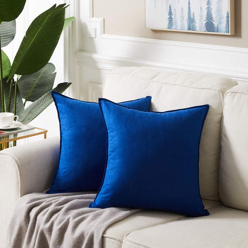 Fancy Homi 4 Packs Decorative Throw Pillow Covers 18x18 inch, Super Soft Faux Suede Square Pillow Case, Solid Cushion Cover for Couch/Sofa/Bedroom...