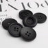 100pcs 1 Inch 25mm Black Resin Buttons Sewing Flatback Buttons Round Shape 4 Holes Craft Buttons for DIY Decoration Clothes Arts Crafts...