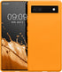 kwmobile Case Compatible with Google Pixel 6a Case - Slim Protective TPU Silicone Phone Cover - Fruity Orange...