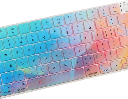 Colorful Keyboard Cover Skin for 2023 2021 Apple iMac 24 Inch Magic Keyboard M3 Chip/M1 Chip with Touch ID, Ultra Thin Keyboard Skin for 2024 2023...