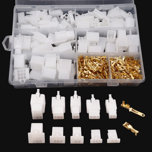 432PCS Auto Electrical Wire Connectors Kit,2.8mm 2 3 4 6 9Pin Wire Connector Housing Terminal Male Female Plug Pin Header Crimp Wire Terminals Con...
