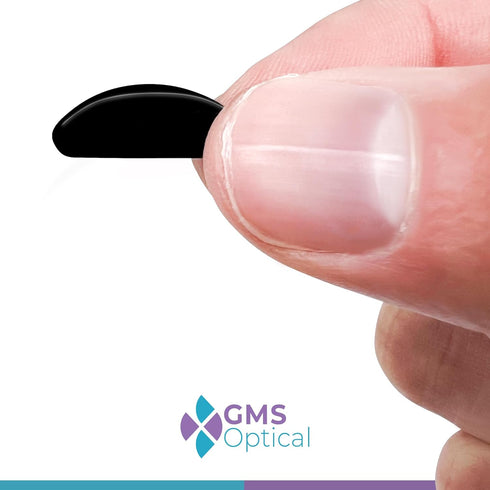 GMS Optical 1.3mm Ultra-Thin / 18mm Long Length - Anti-Slip Adhesive Contoured Silicone Eyeglass Nose Pads with Sticky Backing for Glasses, Sungla...