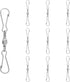 Spinning Dual Clip Swivels, Wind Spinner Hangers, Stainless Steel Spiral Tails Twisters for Spinning windsock, Garden Bell, Bird feeders, Party Su...